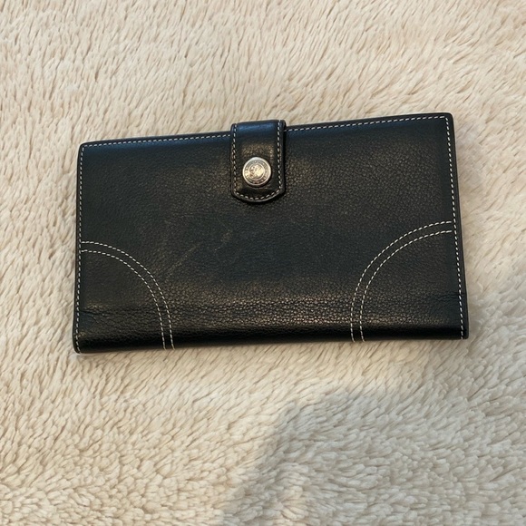 LONGCHAMP Vintage Black Leather Wallet - Picture 3 of 11